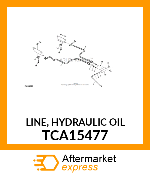 LINE, HYDRAULIC OIL TCA15477