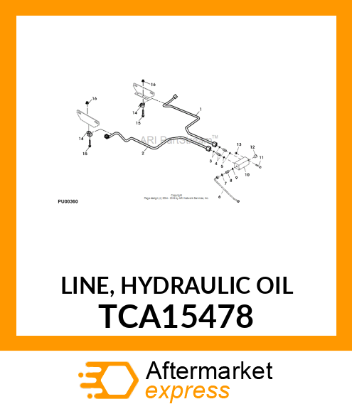 LINE, HYDRAULIC OIL TCA15478