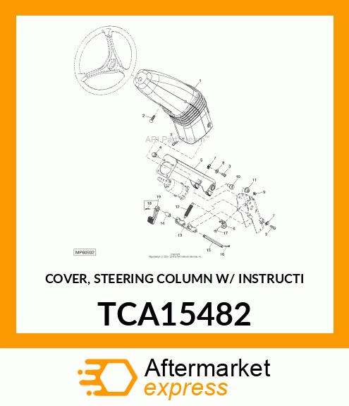 COVER, STEERING COLUMN W/ INSTRUCTI TCA15482