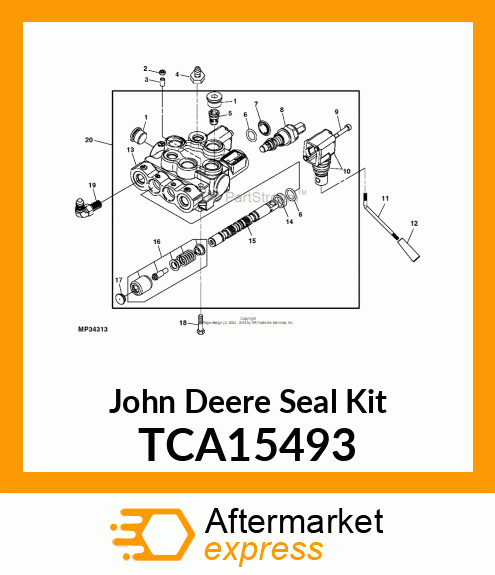 KIT, TWO BANK HYDRAULIC VALVE SEAL TCA15493