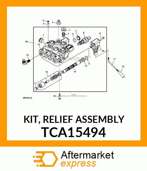 KIT, RELIEF ASSEMBLY TCA15494