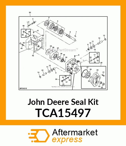 KIT, VARIABLE PUMP SEAL TCA15497