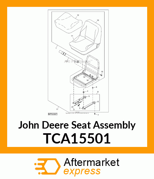 SEAT, DELUXE, NO SWTCH, SEAT BELTS TCA15501