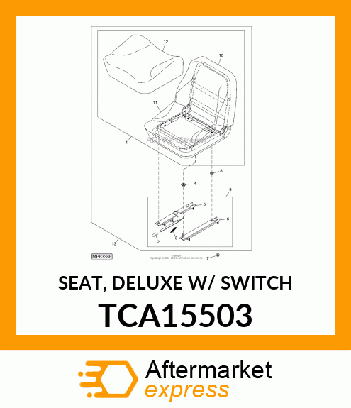 SEAT, DELUXE W/ SWITCH TCA15503