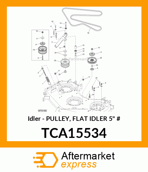 Idler - PULLEY, FLAT IDLER 5" # TCA15534