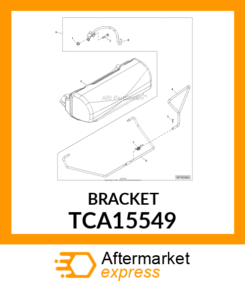 BRACKET, WELDED GRASS CATCHER HOOK TCA15549