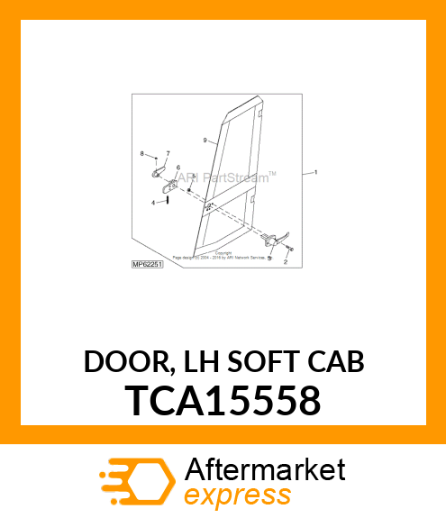 DOOR, LH SOFT CAB TCA15558