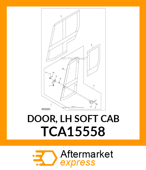 DOOR, LH SOFT CAB TCA15558