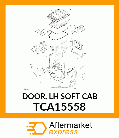 DOOR, LH SOFT CAB TCA15558