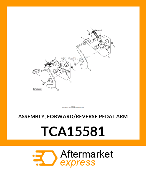 ASSEMBLY, FORWARD/REVERSE PEDAL ARM TCA15581