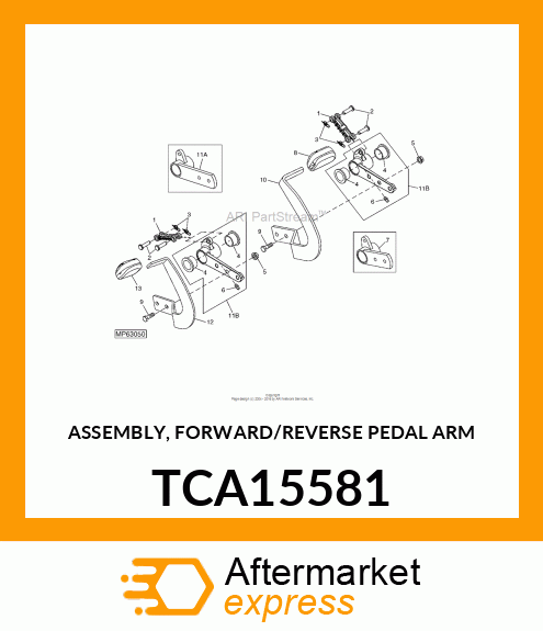 ASSEMBLY, FORWARD/REVERSE PEDAL ARM TCA15581