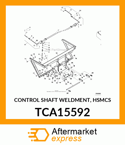 CONTROL SHAFT WELDMENT, HSMCS TCA15592