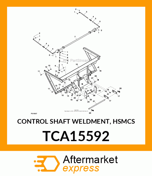 CONTROL SHAFT WELDMENT, HSMCS TCA15592