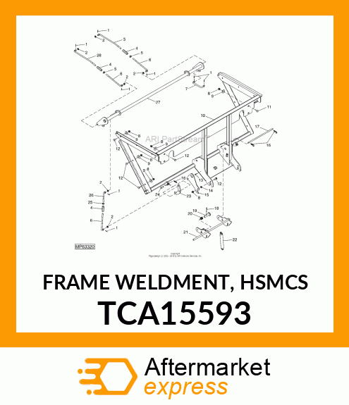 FRAME WELDMENT, HSMCS TCA15593