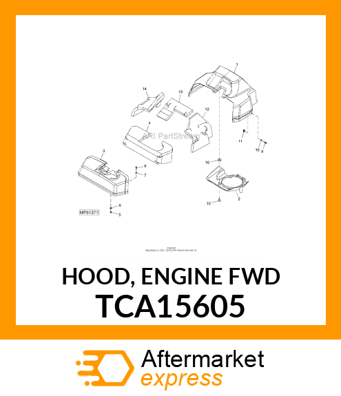 HOOD, ENGINE FWD TCA15605