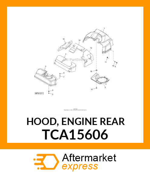 HOOD, ENGINE REAR TCA15606