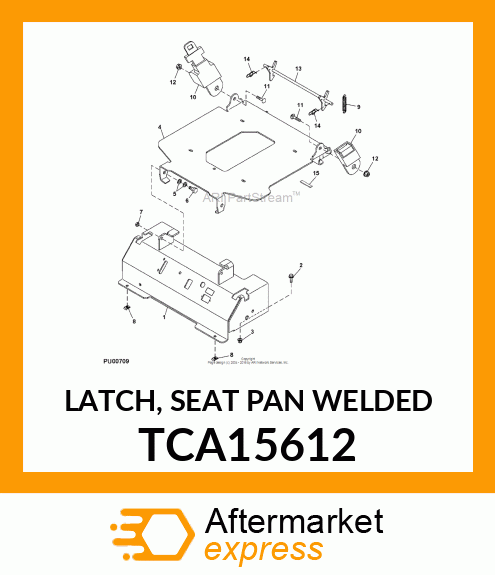 LATCH, SEAT PAN WELDED TCA15612