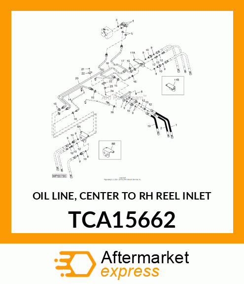 OIL LINE, CENTER TO RH REEL INLET TCA15662