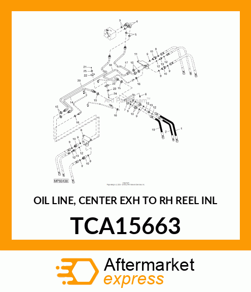 OIL LINE, CENTER EXH TO RH REEL INL TCA15663