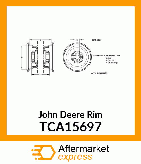 RIM ASSEMBLY, COMPLETE TCA15697