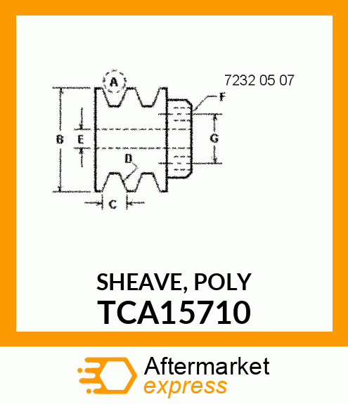 SHEAVE, POLY TCA15710