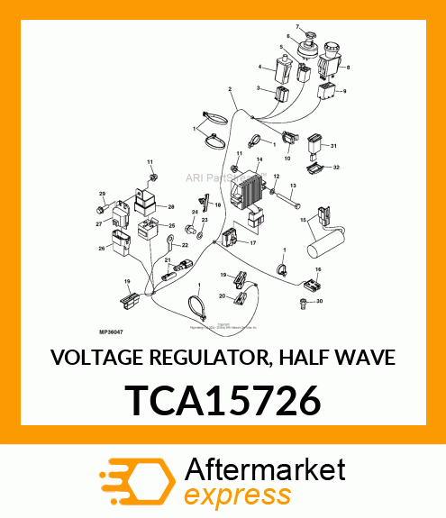 VOLTAGE REGULATOR, HALF WAVE TCA15726