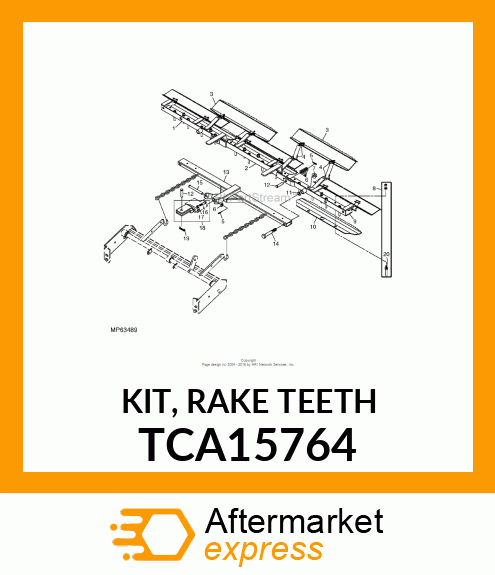 KIT, RAKE TEETH TCA15764