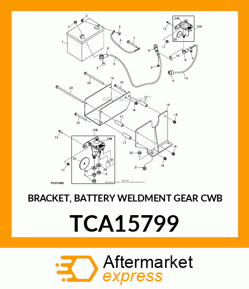 BRACKET, BATTERY WELDMENT GEAR CWB TCA15799