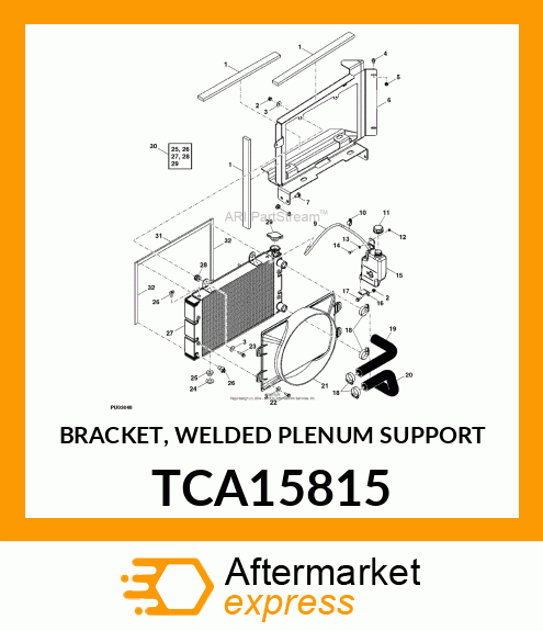 BRACKET, WELDED PLENUM SUPPORT TCA15815