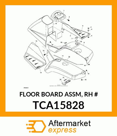 FLOOR BOARD ASSM, RH # TCA15828