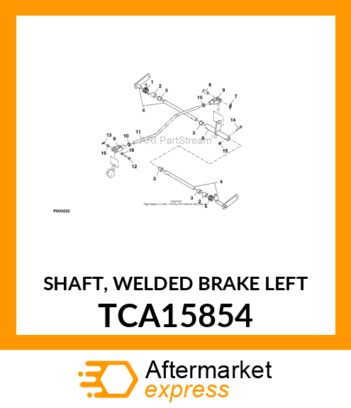 SHAFT, WELDED BRAKE LEFT TCA15854