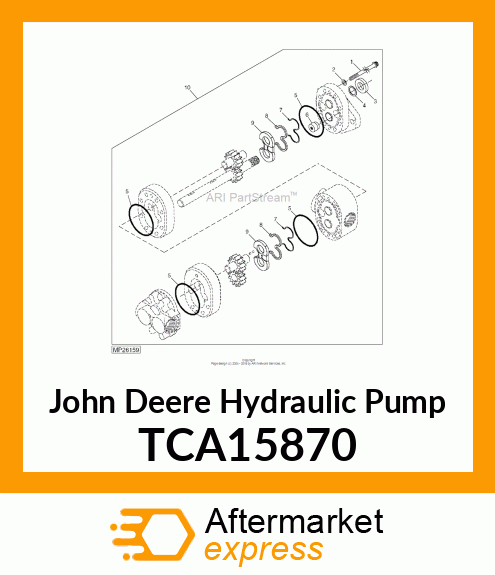 PUMP, HYDRAULIC GEAR (8/6.5 CC) TCA15870