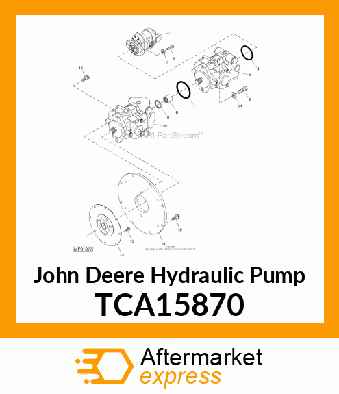 PUMP, HYDRAULIC GEAR (8/6.5 CC) TCA15870