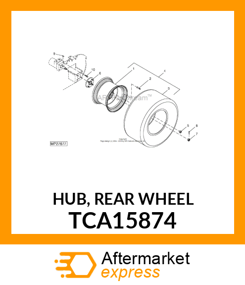 HUB, REAR WHEEL TCA15874