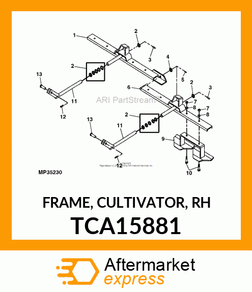 FRAME, CULTIVATOR, RH TCA15881