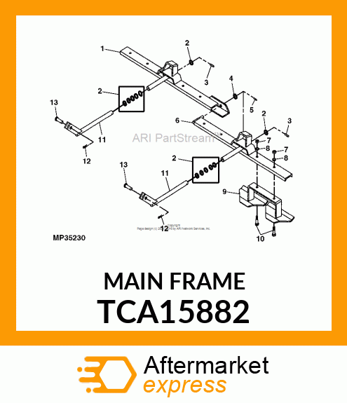 FRAME, CULTIVATOR, LH TCA15882