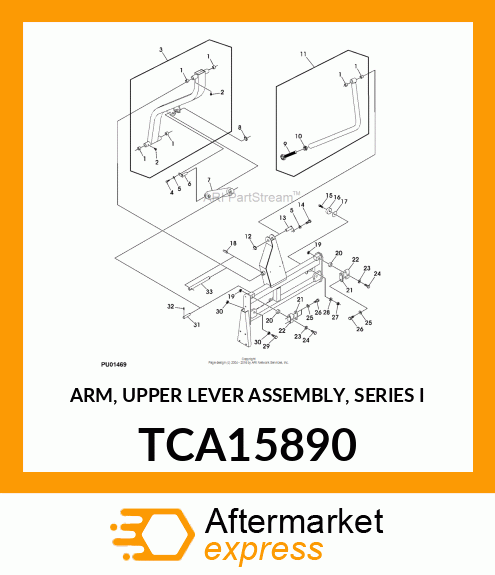 ARM, UPPER LEVER ASSEMBLY, SERIES I TCA15890