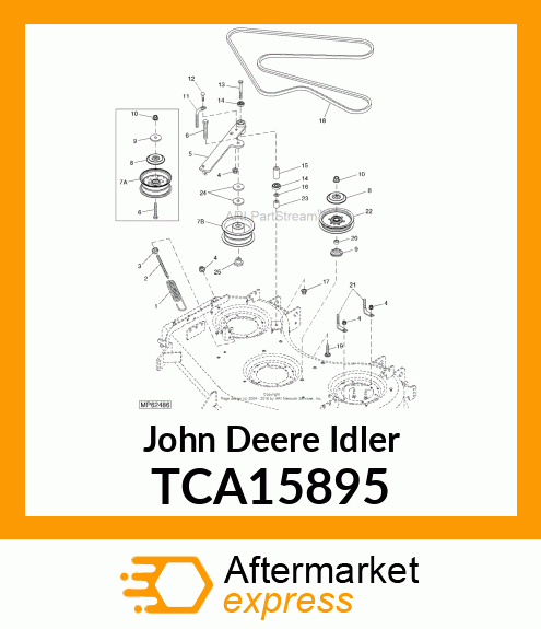 IDLER, 5" DECK, WELDED TCA15895