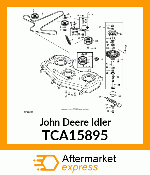 IDLER, 5" DECK, WELDED TCA15895