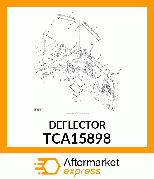 BAFFLE, LEFT INNER TCA15898