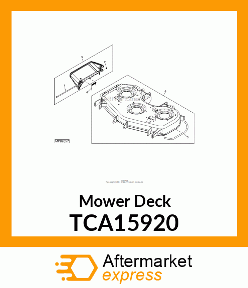 DECK, MOWER, 54" COMMERCIAL SERVICE TCA15920