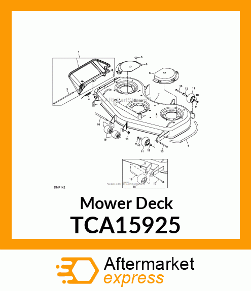 DECK, MOWER 54" WELDMENT SERVICE O TCA15925