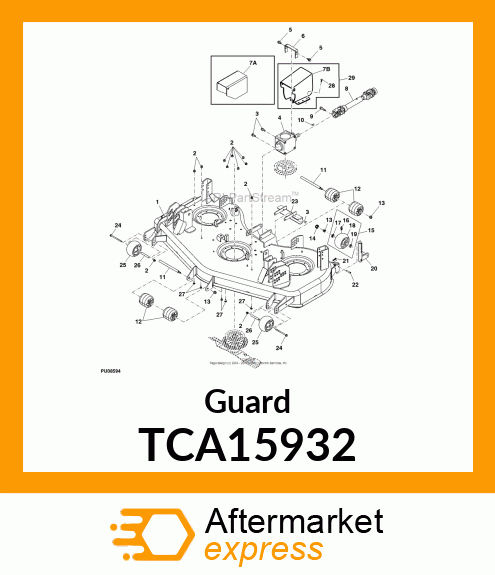 DECK, SERVICE WELDMENT/GUARD TCA15932