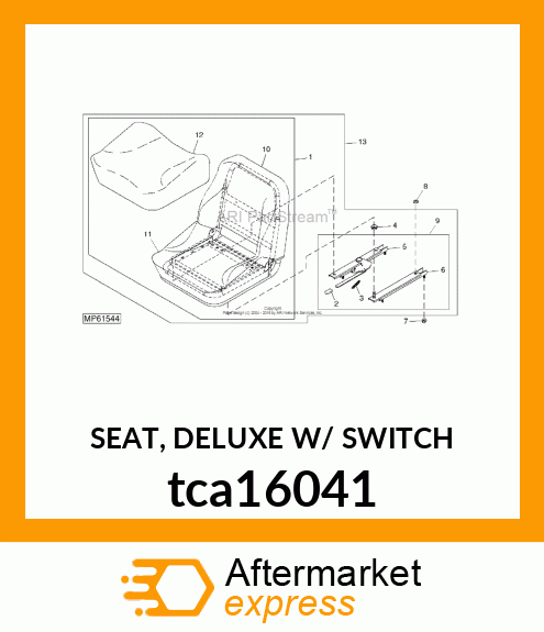 SEAT, DELUXE W/ SWITCH tca16041