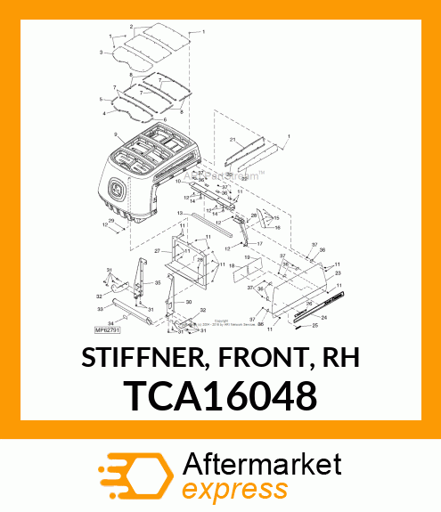 STIFFNER, FRONT, RH TCA16048