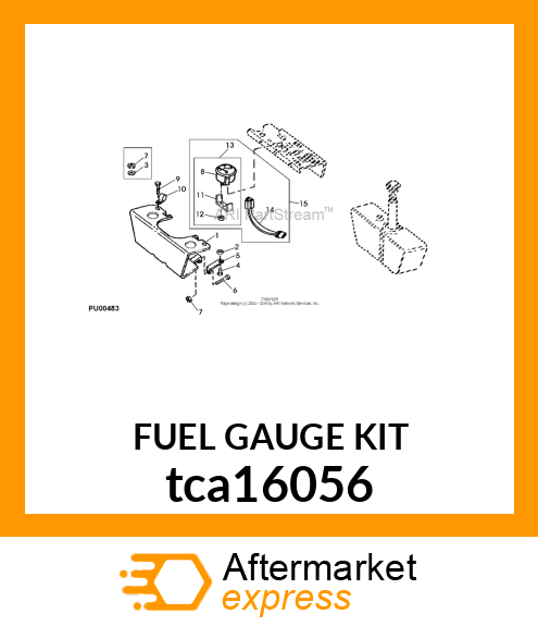 GAUGE, FUEL W/ BRACKET amp; NUTS tca16056