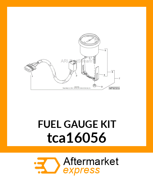 GAUGE, FUEL W/ BRACKET amp; NUTS tca16056