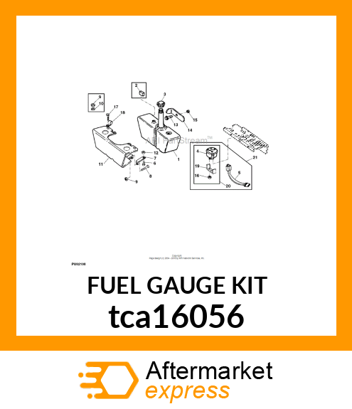 GAUGE, FUEL W/ BRACKET amp; NUTS tca16056