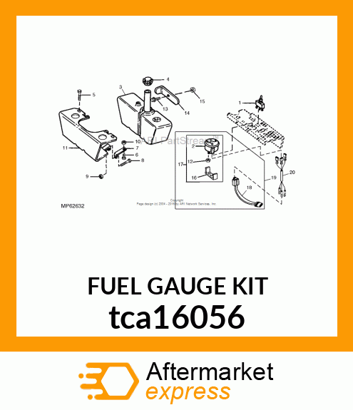 GAUGE, FUEL W/ BRACKET amp; NUTS tca16056