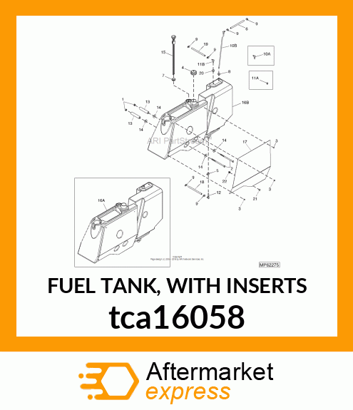 FUEL TANK, WITH INSERTS tca16058